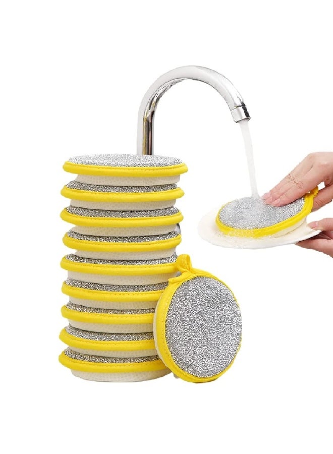 10 PCS  Dishwashing Sponge, Double-Sided Kitchen Sponge for Easy Cleaning of Dishes, Pots, Pans & Sinks - Image 1