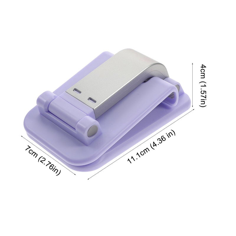 Violet Metal Adjustable Foldable Phone Stand Holder With Multi Angle Height Settings - Image 3