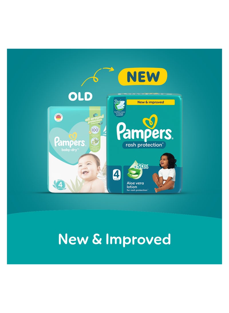 Pampers Rash Protection Taped Diapers Size 4 9-14kg - 96 Diaper - Image 2