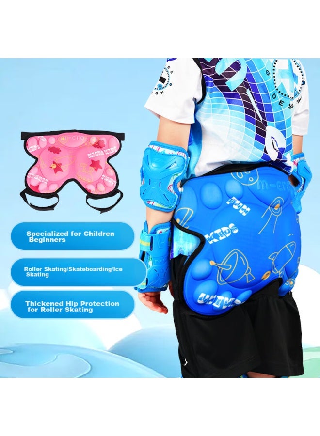 M-cro Children's Roller Skating Hip Protection Anti-fall Pants, Skateboard And Ice Skating Sports Hip Guard, Blue, Size S - Image 2