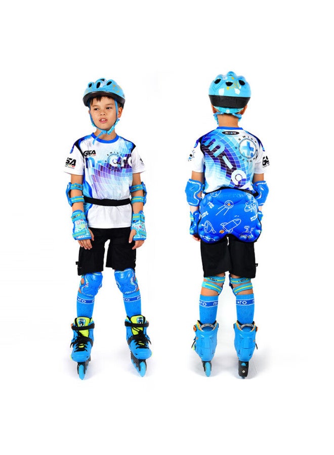M-cro Children's Roller Skating Hip Protection Anti-fall Pants, Skateboard And Ice Skating Sports Hip Guard, Blue, Size S - Image 3
