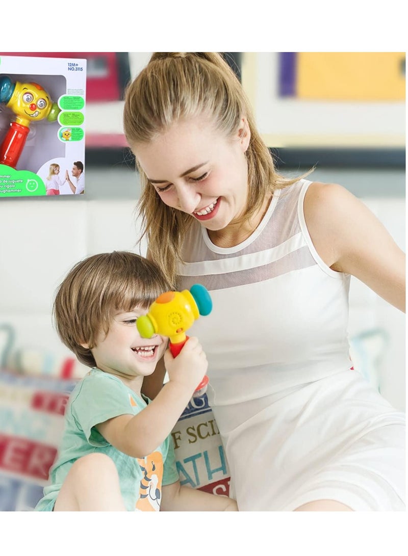 Raxoom Toy Hammer for Toddlers, Musical Learning Toy with Lights, Counting & Rattle Beads, 2 Modes (Music & Learning), Soft Rubber Hammer for Sensory Play, Educational Toy for Babies 6M+ - Image 2