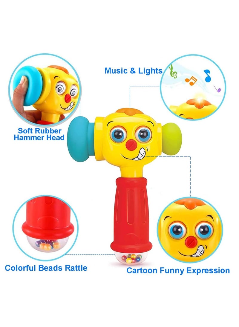Raxoom Toy Hammer for Toddlers, Musical Learning Toy with Lights, Counting & Rattle Beads, 2 Modes (Music & Learning), Soft Rubber Hammer for Sensory Play, Educational Toy for Babies 6M+ - Image 5
