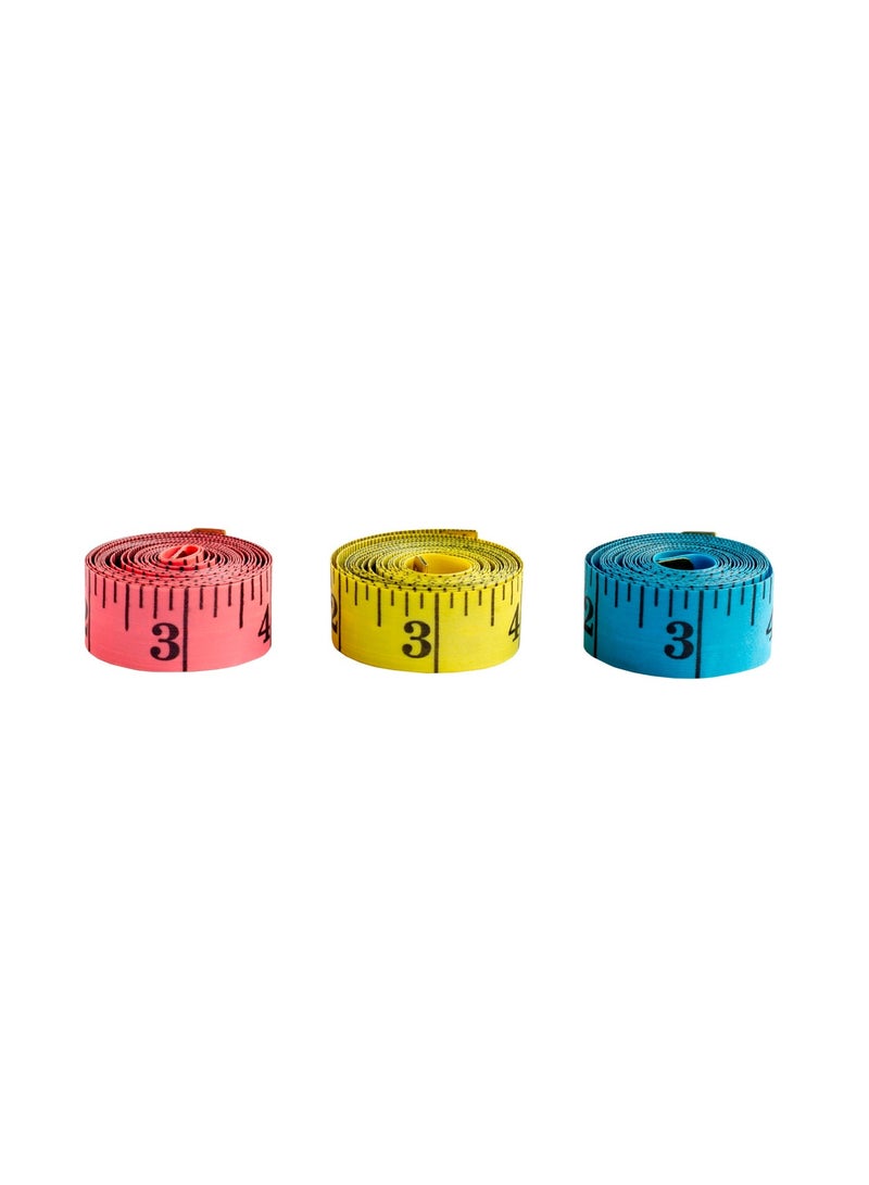 Soft Tape Measure 150cm Double-Sided Retractable Measuring Tape for Body, Sewing, Tailoring & Fitness, Flexible Fiberglass Ruler 1.5m, Assorted Colour - Image 4