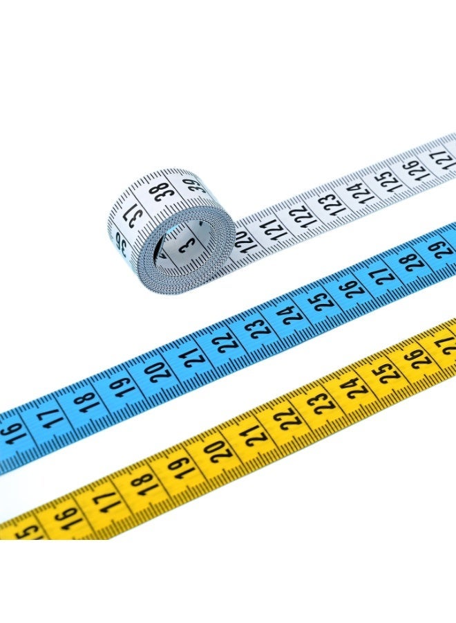 Soft Tape Measure 150cm Double-Sided Retractable Measuring Tape for Body, Sewing, Tailoring & Fitness, Flexible Fiberglass Ruler 1.5m, Assorted Colour - Image 1