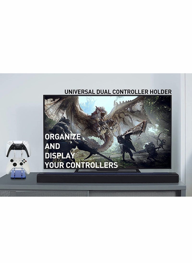 Gaming Accessories, Controller Holder, Dual Controller Stand, For Ps5 Ps4 Xbox, For Switch, For Gaming Accessories, Build Game Fortresses (Deepblue) - Image 2