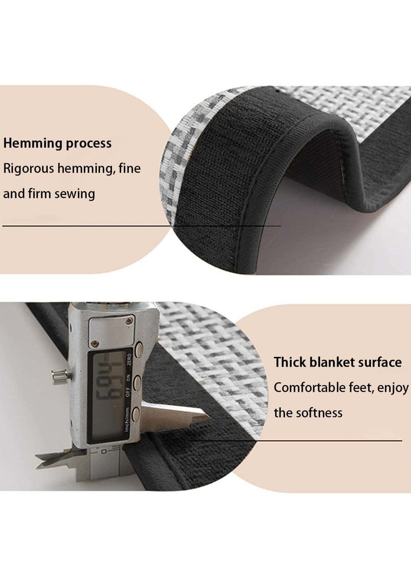 Anmi 2-Piece Non-Slip Washable Kitchen Rug Set - Absorbent Woven Natural Rubber Mat for Kitchen, Sink Front, Hallway, Laundry Room - 50x80cm + 50x120cm Anti-Slip Floor Mats - Image 3