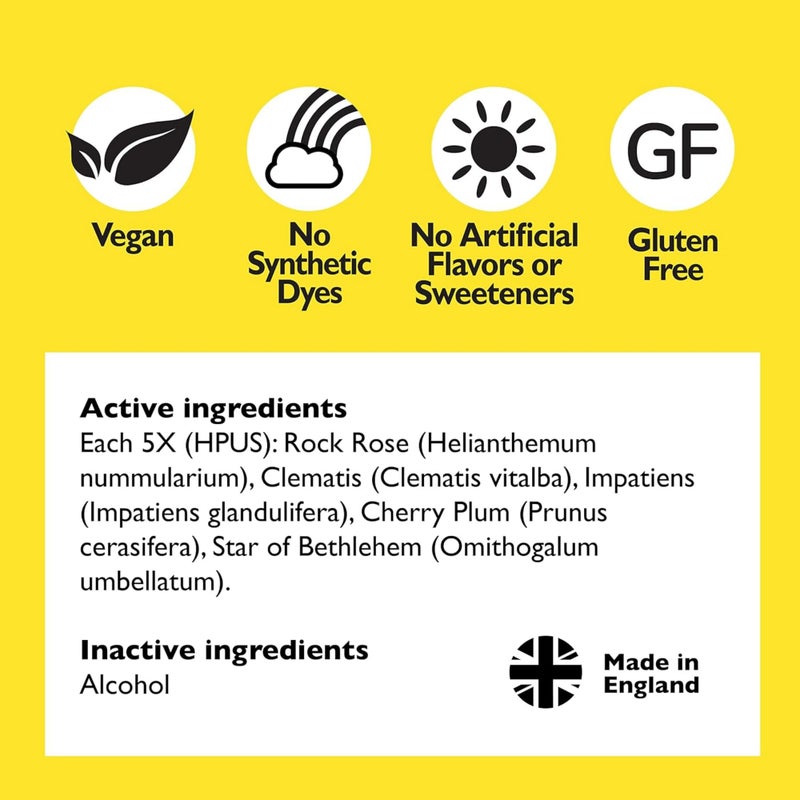 RESCUE Bach RESCUE REMEDY Dropper 20mL, Natural Stress Relief, Homeopathic Flower Essence, Vegan, Gluten & Sugar-Free, Non-Habit Forming - Image 5