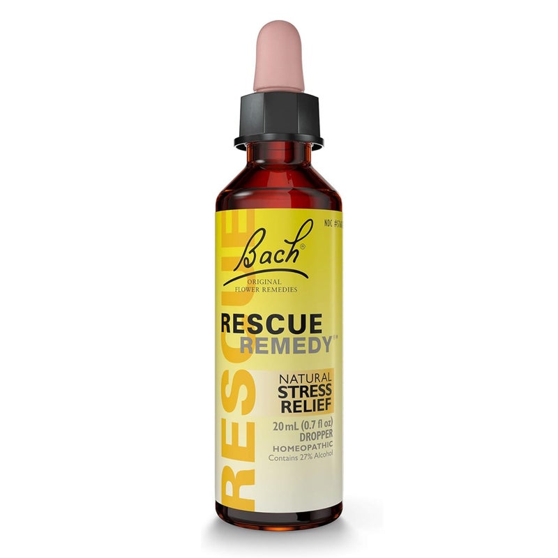 RESCUE Bach RESCUE REMEDY Dropper 20mL, Natural Stress Relief, Homeopathic Flower Essence, Vegan, Gluten & Sugar-Free, Non-Habit Forming - Image 1