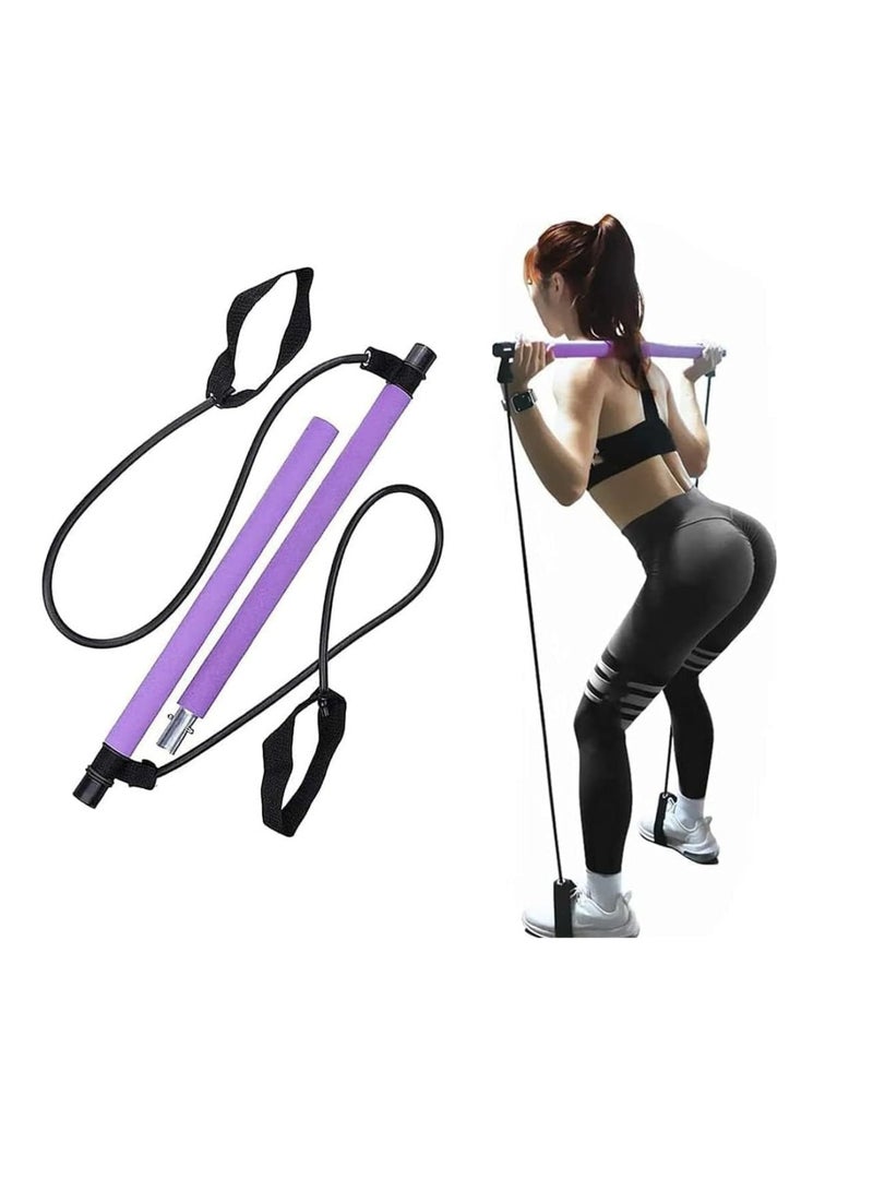 سبال شريط مقاومة بيلاتيس، عصا بيلاتيس، للاستخدام في صالة الألعاب الرياضية المنزلية، والتمرين، واللياقة البدنية، واليوغا - Image 1