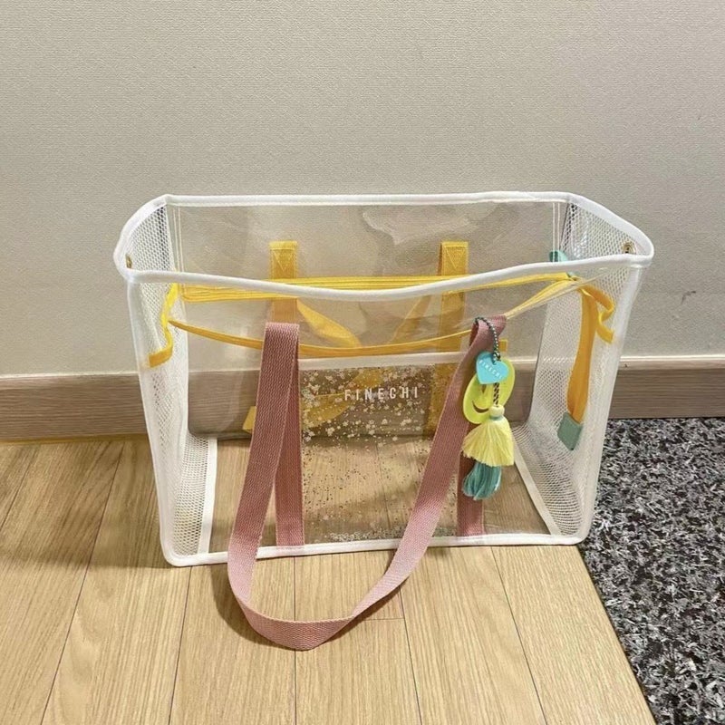 Waterproof PVC Beach Bag Large Capacity Toiletry Organizer for Doll Accessories - Image 3