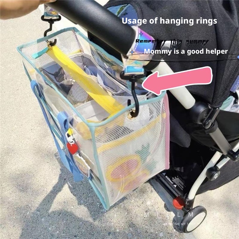 Waterproof PVC Beach Bag Large Capacity Toiletry Organizer for Doll Accessories - Image 2