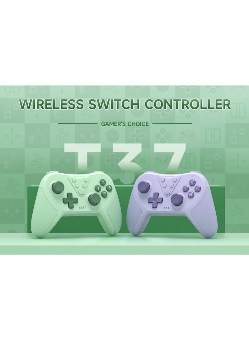 EasySMX Classic Gamepad EasySMX T37 Switch Controller Bluetooth Gaming Controller for Switch/Switch Lite/Switch OLED with 6-Axis Gyro Dual Vibration Adjustable Dual Turbo One Key Wake up Enhanced Switch Remote 400mAh Battery Light Weight Ergonomics and Anti-Slip Design - Image 3