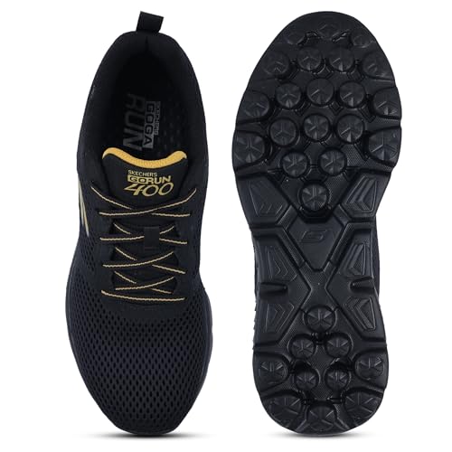 Skechers GO Run 400 (894167ID-BKGD_8) Black/Gold - Image 4