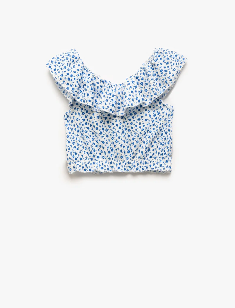 KOTON Floral Crop Blouse
