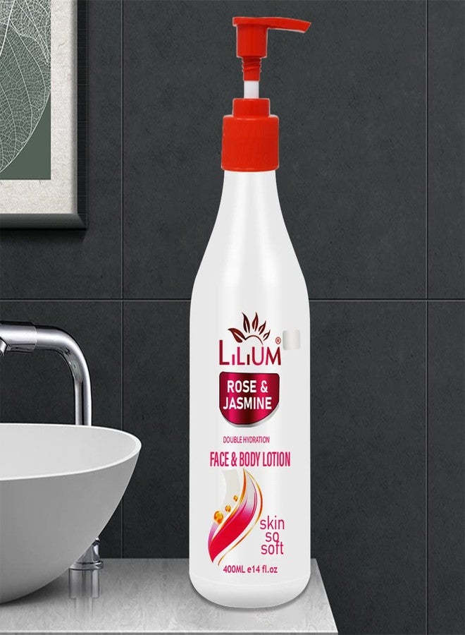 Lilium Rose & Jasmine Face & Body Lotion 400ml, Double Hydration, Deep Moisturization, Skin Softening, Soothing, Calming, Anti-Aging, Non-Greasy, Suitable For Women & Men, All Skin Type - Image 5