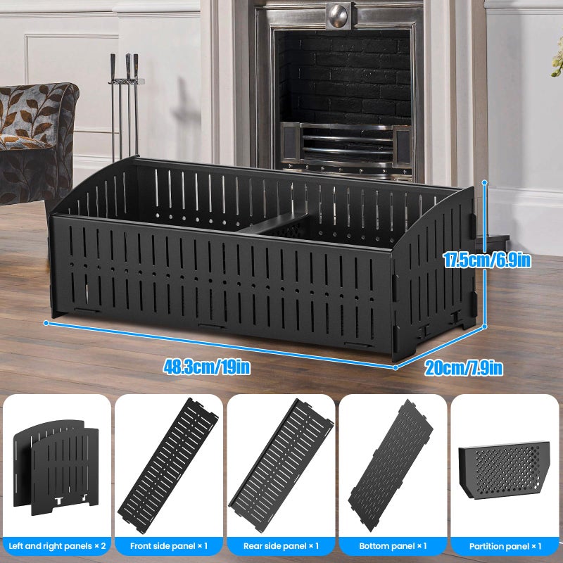 johgee Pellet Basket, 48 Ã— 20 Ã— 17.5 cm, 5 kg Pellet Basket for fireplaces and stoves - Image 2