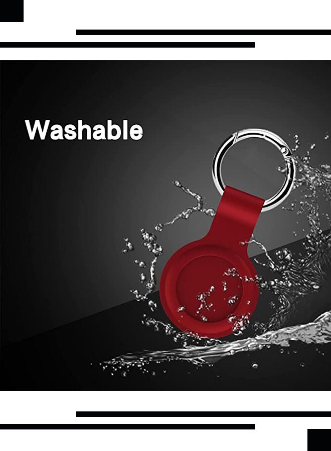 Holder Case for AirTags Ultra Light Silicone Sleeve for AirTags Durable Anti-Scratch Protective Skin Cover with Anti-Losing Keychain Ring Accessory Compatible  - Image 4
