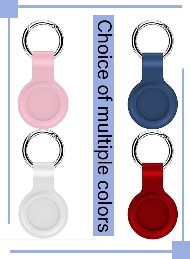 Holder Case for AirTags Ultra Light Silicone Sleeve for AirTags Durable Anti-Scratch Protective Skin Cover with Anti-Losing Keychain Ring Accessory Compatible  - Image 2