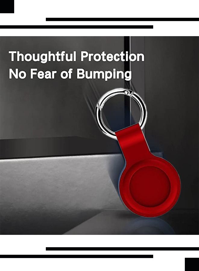 Holder Case for AirTags Ultra Light Silicone Sleeve for AirTags Durable Anti-Scratch Protective Skin Cover with Anti-Losing Keychain Ring Accessory Compatible  - Image 3