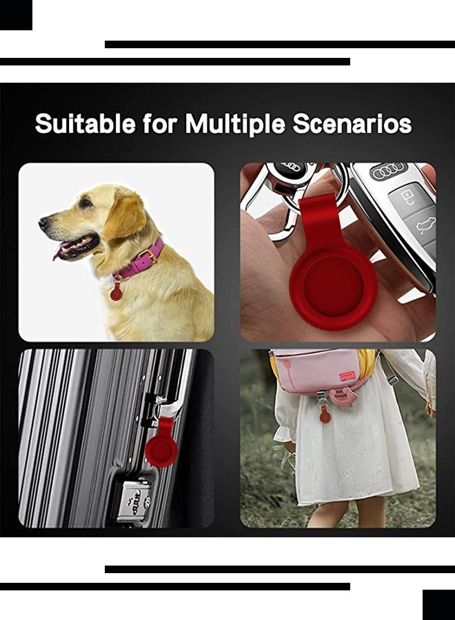Holder Case for AirTags Ultra Light Silicone Sleeve for AirTags Durable Anti-Scratch Protective Skin Cover with Anti-Losing Keychain Ring Accessory Compatible  - Image 5
