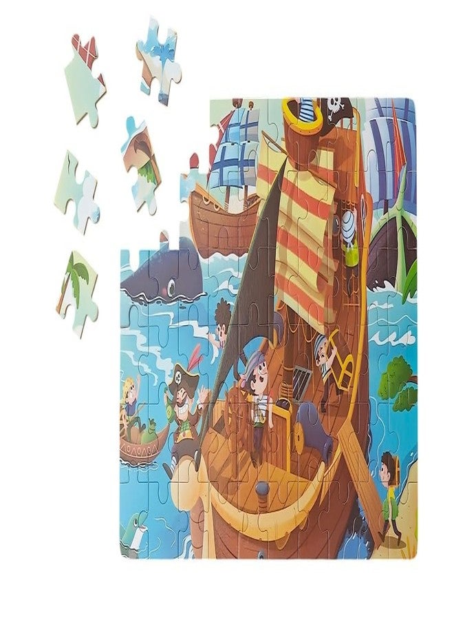 IndusBay® Set of 2, Jigsaw Puzzles for Kids 60 Pieces Per Puzzle, Multi Cartoon Theme Children Learning Preschool Educational Toys for Boys and Girls, Multicolor - Image 4