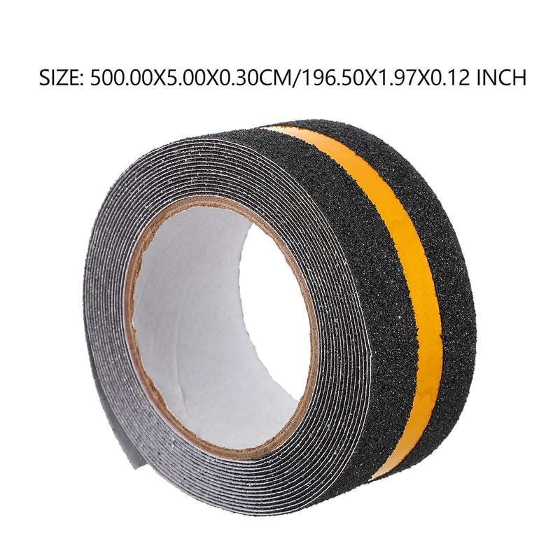 Fluorescent Reflective Warning Tape 5cm X 5m Anti-Slip Matte Safety Indicator Tape for Stairs Floor Marking, Glow-in-The-Dark Caution Strip for Indoor Outdoor Use - Image 2