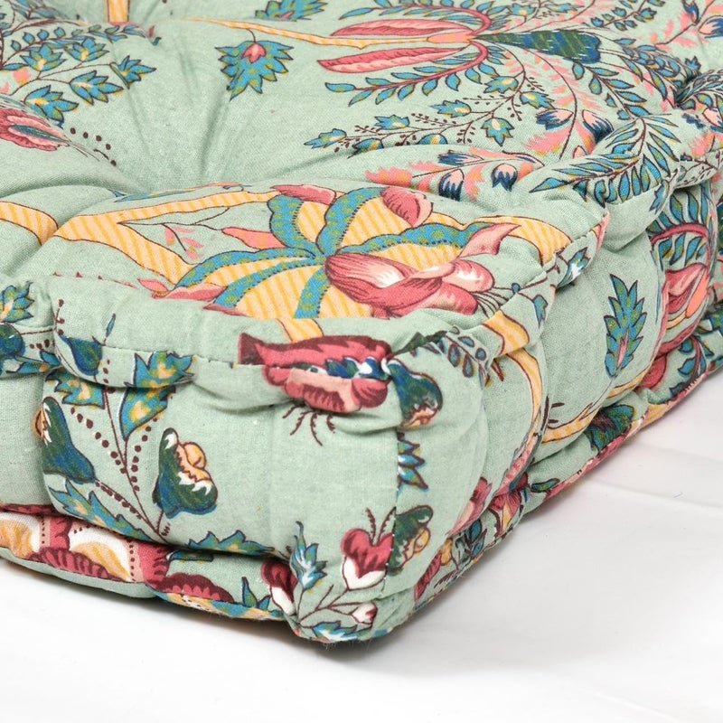 Welfic Square Floor Pillow Tufted Cushion Thick Chair Pads Chair Cushion Back Support Cushion Seat Cushion Pattern 02 - Image 4