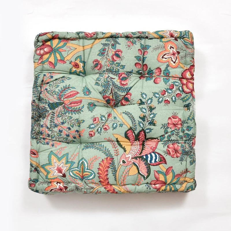 Welfic Square Floor Pillow Tufted Cushion Thick Chair Pads Chair Cushion Back Support Cushion Seat Cushion Pattern 02 - Image 2