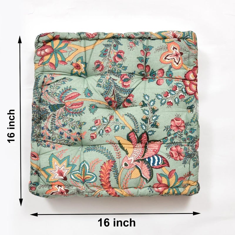 Welfic Square Floor Pillow Tufted Cushion Thick Chair Pads Chair Cushion Back Support Cushion Seat Cushion Pattern 02 - Image 5