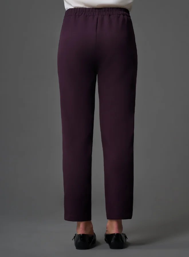 MIZALLE MIZALLE BASIC DOUBLE ELASTIC TROUSERS