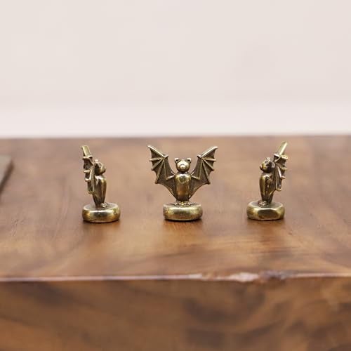 RillyRellow Hinge Head Bat Hinge Decorative Topper Miniature Magnetic Figurine Door Decor Whimsical Quirky Home Decor Animal Lover Gift Cute Bat Decor 3 per Set - Image 1