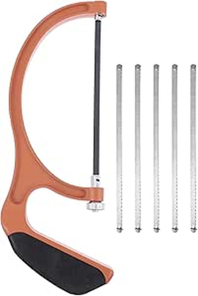Mini Hacksaw Set with 5 Thickened Blades for Wood Craft Cutting DIY Woodworking Hand Tool - Image 1