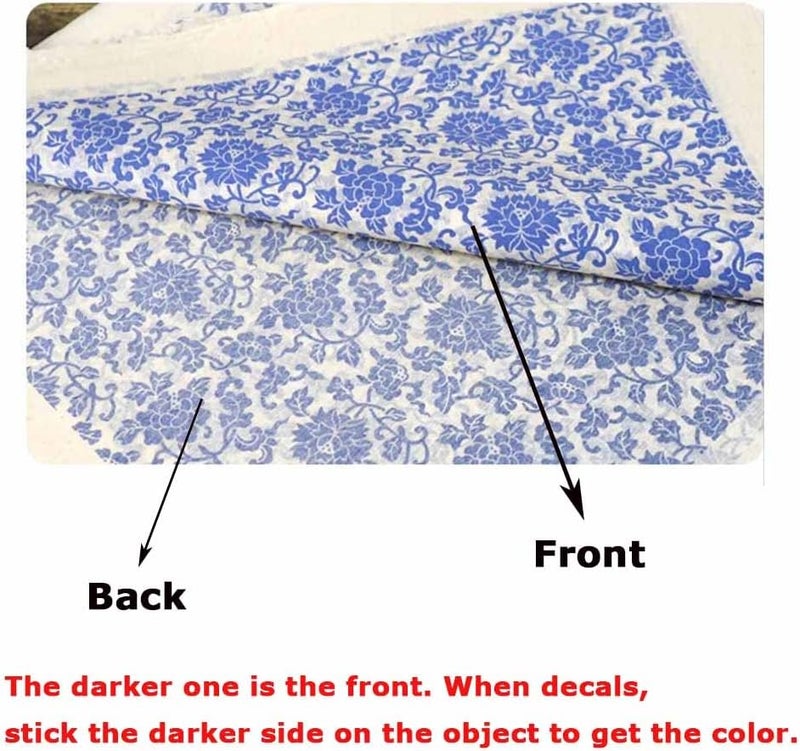 Primst 6PCS Pottery Art DIY Stickers Ceramic Clay Transfer Paper Flower Paper Porcelain Glaze Underglaze Transfers for Pottery Overglaze Enamel Waterslide Decal Multicolor - Image 4