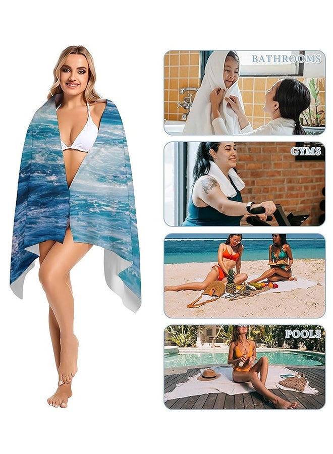 Polish'D Magnetic Beach Towel - 74.8"x30" Sand Free Quick Dry Microfiber Towel with Built-in Magnets Lightweight for Beach Chair Car Door Pool Travel Camping Yoga - Image 3