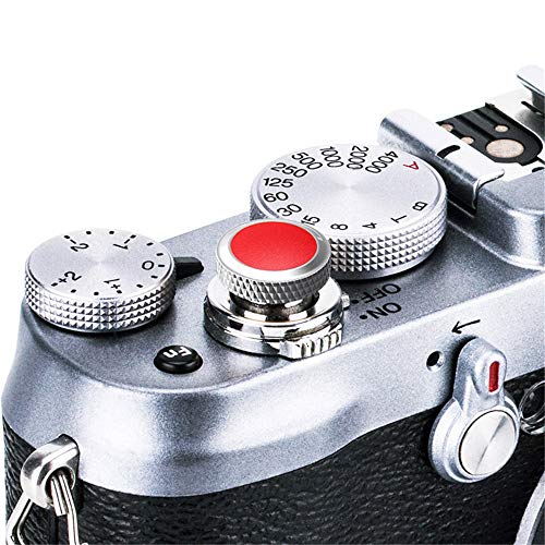 JJC Soft Shutter Release Button Cap for Fujifilm XT30III X Half XM5 XM5 X100VI XT5 XT30 II XT30 XT3 X100F XE5 XE5 XPro2 XPro1 XT2 XE3 XE2S XT20 X100T GFX100RF RX10 IV III II RX1RIIRX1RX1GR Red - Image 1