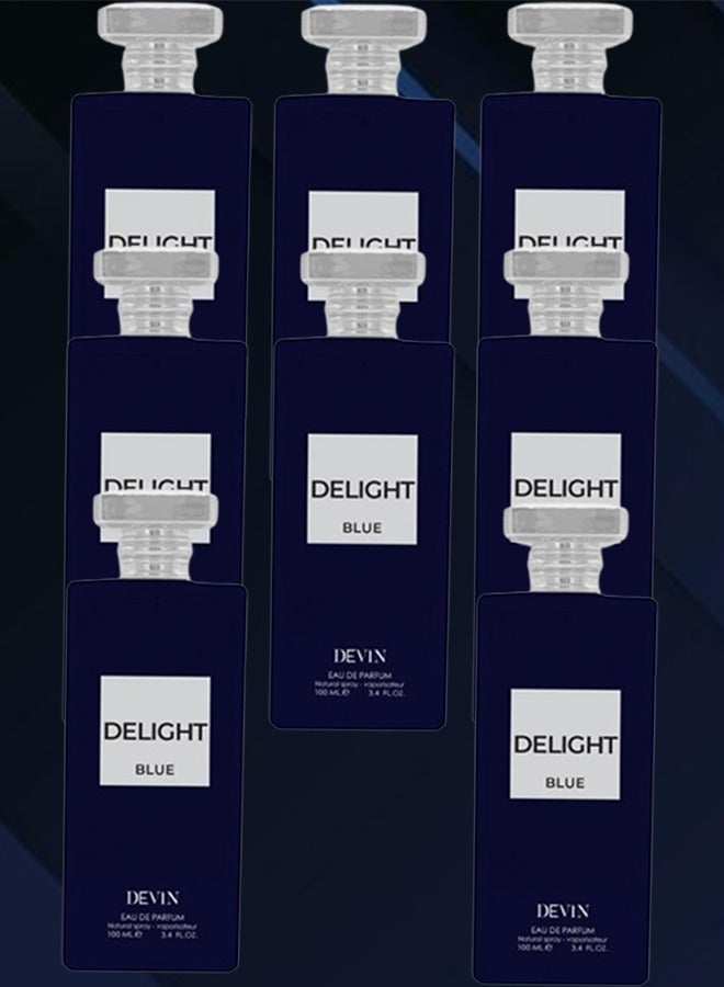 DEVIN 8 Pieces Delight Blue Perfume 100ml EDP - Image 1