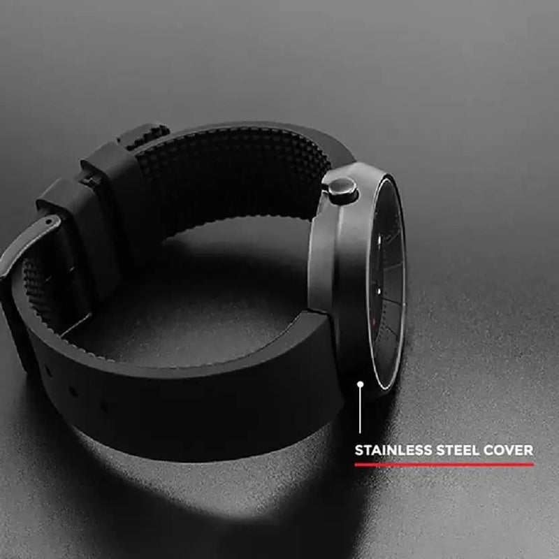 Acnos Polyurethane Premium Brand Arrow Blk Arrow Boys Men Black Dial Wrist Watch For Boys Analog Watch For Men Pack Of 1, Black Band - Image 2