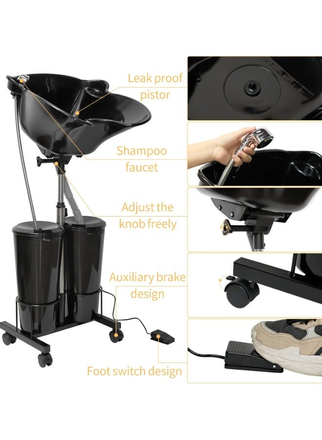 جلوبال ستار مجموعة وحدة حوض الشامبو المتنقل من جلوبالستار - مثالية لصالونات الحلاقة والتصفيف - Image 5