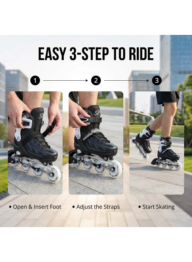 PAPAISON Kids Professional Inline Skating Shoes 8 Lighting Wheel Comfort Skate Shoes Children and Adults roller skates - Image 5