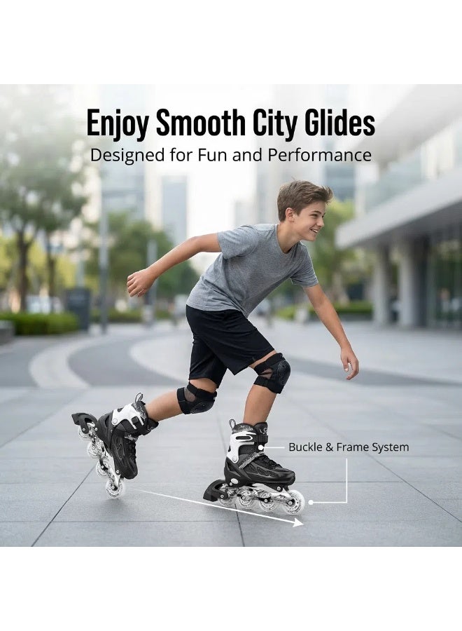 PAPAISON Kids Professional Inline Skating Shoes 8 Lighting Wheel Comfort Skate Shoes Children and Adults roller skates - Image 2
