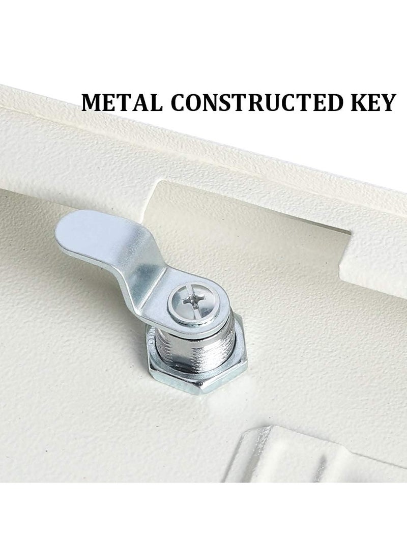 SHRBI SHRBI 20 Key Steel Security Cabinet Box Key Box Wall Mount with Combination Lock with Adjustable Racks Colorful Key Tag Labels and Hooks White  - Image 5