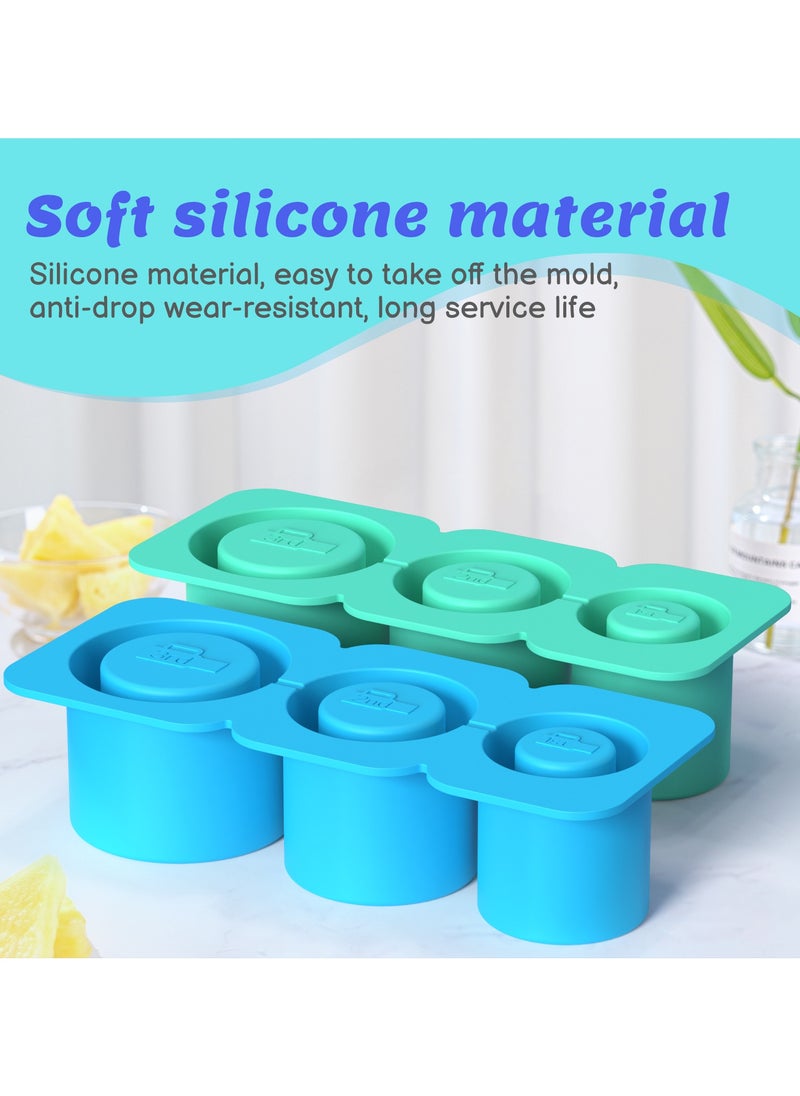 TEAM LUXURY - Stanley Ice Mold, Tumbler Ice Trays For Freezer With Lid, Silicone Round Ice Cube Mold For 40 Oz Tumbler Cup, Silicone Ice Cube Tray With Lid And Bin, Reusable Ice Cube Trays, Whiskey Ice Cubes Mold - Image 1