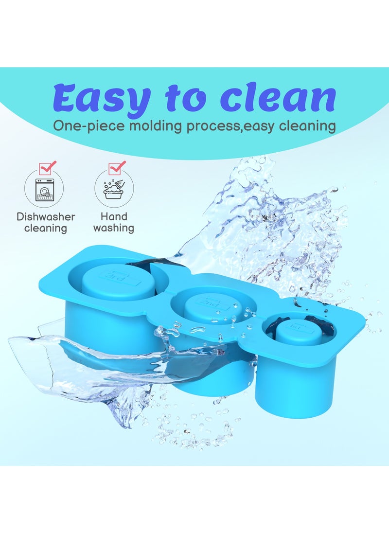 TEAM LUXURY - Stanley Ice Mold, Tumbler Ice Trays For Freezer With Lid, Silicone Round Ice Cube Mold For 40 Oz Tumbler Cup, Silicone Ice Cube Tray With Lid And Bin, Reusable Ice Cube Trays, Whiskey Ice Cubes Mold - Image 1