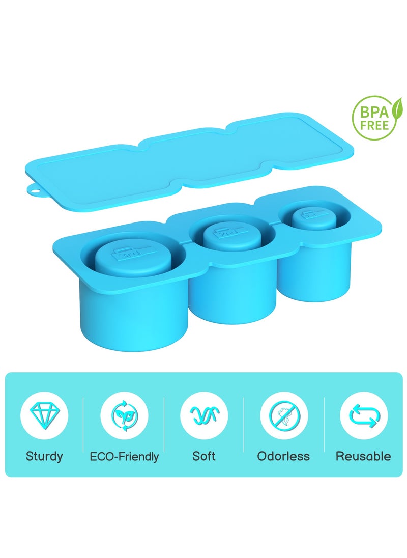 TEAM LUXURY - Stanley Ice Mold, Tumbler Ice Trays For Freezer With Lid, Silicone Round Ice Cube Mold For 40 Oz Tumbler Cup, Silicone Ice Cube Tray With Lid And Bin, Reusable Ice Cube Trays, Whiskey Ice Cubes Mold - Image 1