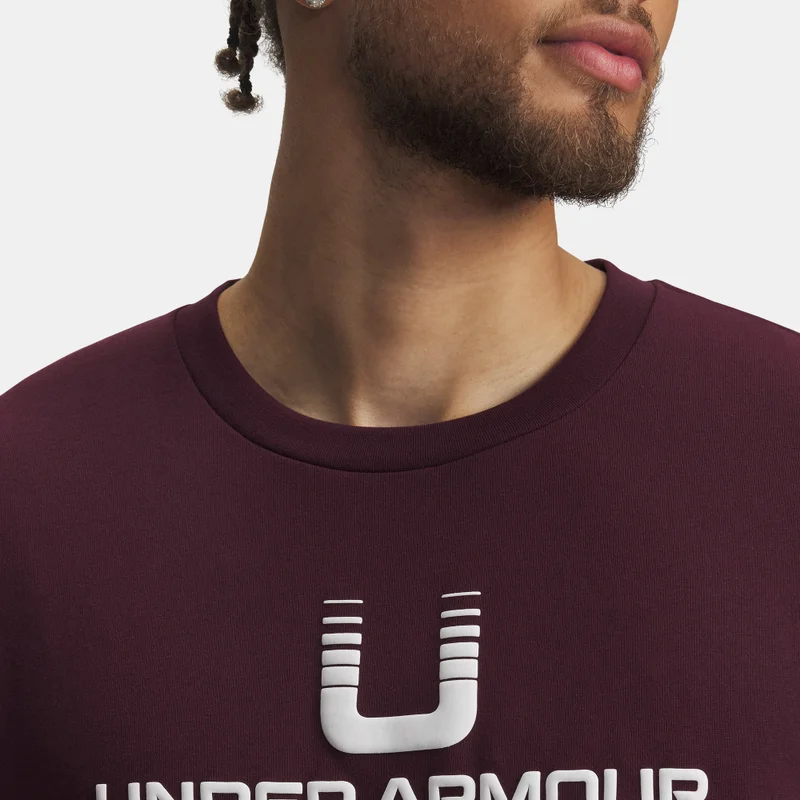Under Armour Red Men's U Logo Heavyweight T-Shirt for Men | Best Price UAE