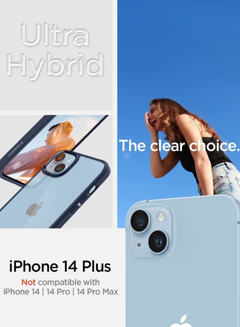 Spigen Ultra Hybrid iPhone 14 Plus Case Cover - Navy Blue  - Image 2