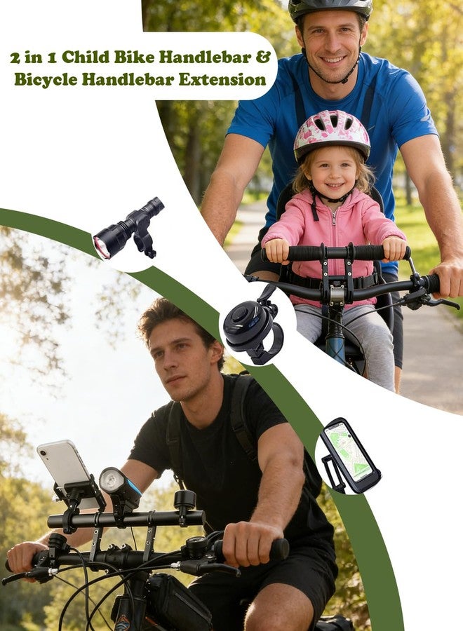 HANEVEAR Kids Bike Handlebars Extender, 2 in 1 Child Bike Handlebar & Bicycle Handlebar Extension, 11.8" MTB Bracket Accessories for Mountain Bike BMX Cycling, Fit 25-32mm Bars Caliber - Image 3