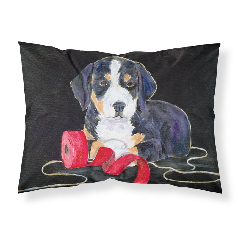 ""كنوز كارولين SS8566 كيس وسادة Entlebucher Mountain Dog نسيج ماص للرطوبة غطاء وسادة قياسي كبير متعدد الألوان""