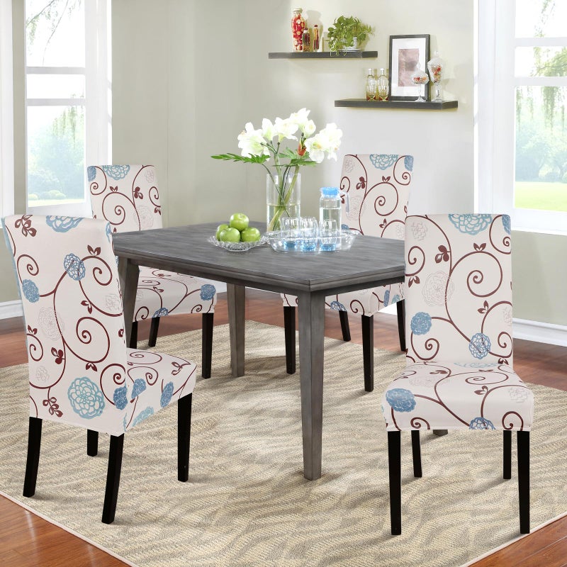SearchI Dining Room Chair Covers Set of 4, Stretch Printed Parsons Chair Slipcovers Super Fit Spandex Removable Washable Kitchen Chair Protector Cover for Dining Room, Hotel, Ceremony (Ball Flower) - Image 2